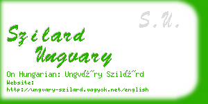 szilard ungvary business card